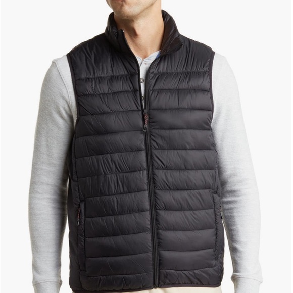 Hawke & Co NWT Down Packable Black Vest size Large - Picture 1 of 8